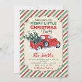  uitnodiging voor kerstfeest met Red Truck (Voorkant)