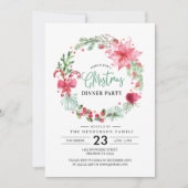 Uitnodiging voor kerstfeest met Wreater Dinner Par (Voorkant)