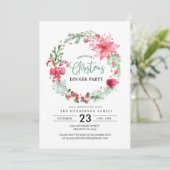 Uitnodiging voor kerstfeest met Wreater Dinner Par (Staand voorkant)