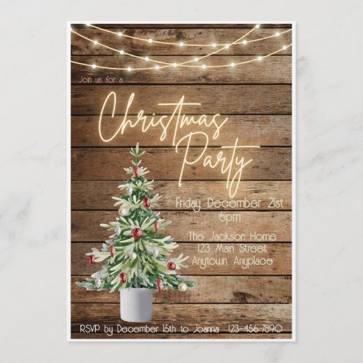 Uitnodiging voor Kerstfeest op de Boerderij (Voorkant)
