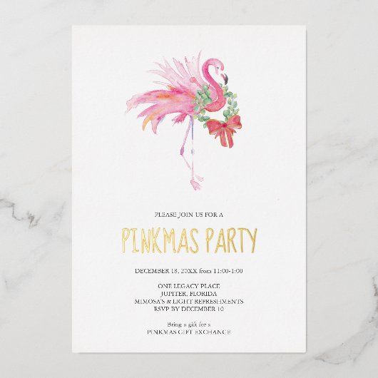 Uitnodiging voor kerstfeest op Palm Beach (Voorkant)