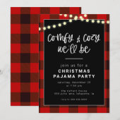 Uitnodiging voor kerstfeest Pajama (Voorkant / Achterkant)