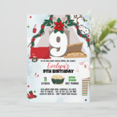 Uitnodiging voor kerstfeest Pajama (Staand voorkant)