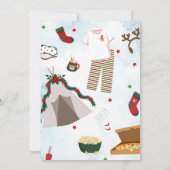 Uitnodiging voor kerstfeest Pajama (Achterkant)