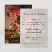 Uitnodiging voor kerstfeest personaliseren (Voorkant / Achterkant)