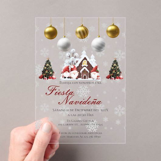 Uitnodiging voor kerstfeest Posada Navideña (Insitu (Draagbaar))