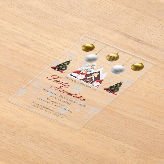 Uitnodiging voor kerstfeest Posada Navideña (Laagn)