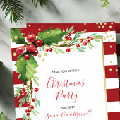 Uitnodiging voor kerstfeest - Red Stripes