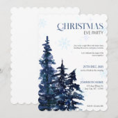 Uitnodiging voor kerstfeest, roze chique uitnodigi (Voorkant / Achterkant)