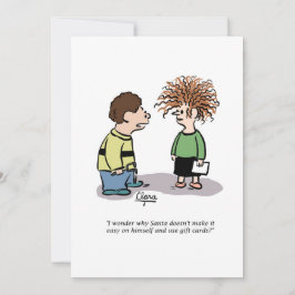 Uitnodiging voor kerstfeest - Santa en kinder