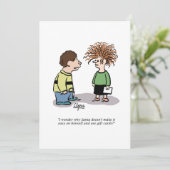 Uitnodiging voor kerstfeest - Santa en kinder (Staand voorkant)