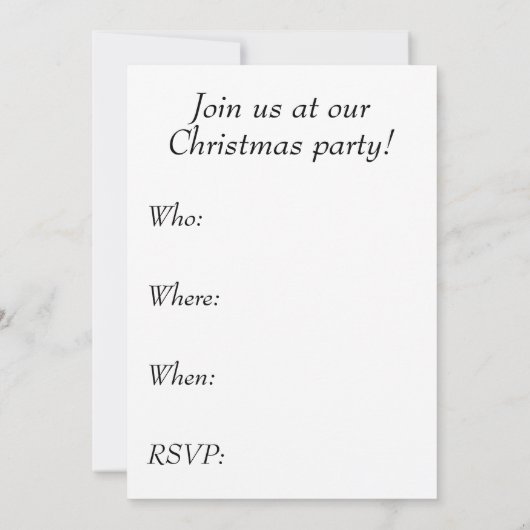 Uitnodiging voor kerstfeest - Santa en kinder (Achterkant)