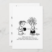 Uitnodiging voor kerstfeest - Santa en kinder (Voorkant / Achterkant)