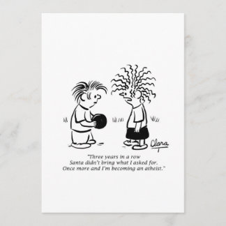 Uitnodiging voor kerstfeest - Santa en kinder