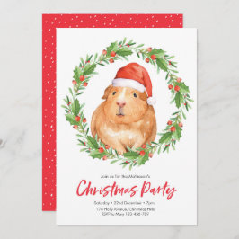 Uitnodiging voor kerstfeest | Schattige hamsterkra