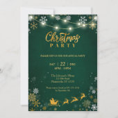 Uitnodiging voor kerstfeest | Sneeuwvlokken en de  (Voorkant)