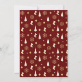 Uitnodiging voor kerstfeest Tea Party (Achterkant)