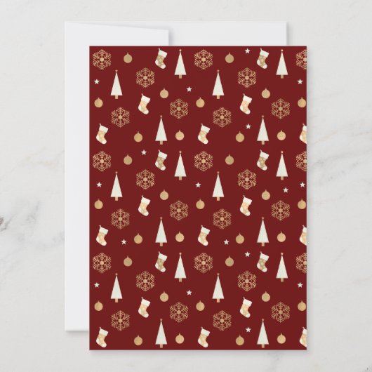 Uitnodiging voor kerstfeest Tea Party (Achterkant)