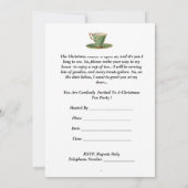 Uitnodiging voor kerstfeest Tea Party (Achterkant)