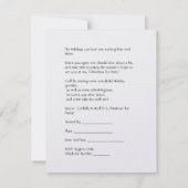 Uitnodiging voor kerstfeest Tea Party (Achterkant)