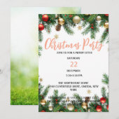 Uitnodiging voor kerstfeest, uitnodiging voor fees (Voorkant / Achterkant)