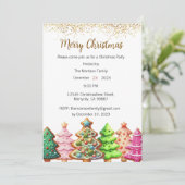 Uitnodiging voor kerstfeest, Uitnodiging voor Kers (Staand voorkant)