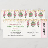 Uitnodiging voor kerstfeest, Uitnodiging voor Kers (Voorkant / Achterkant)