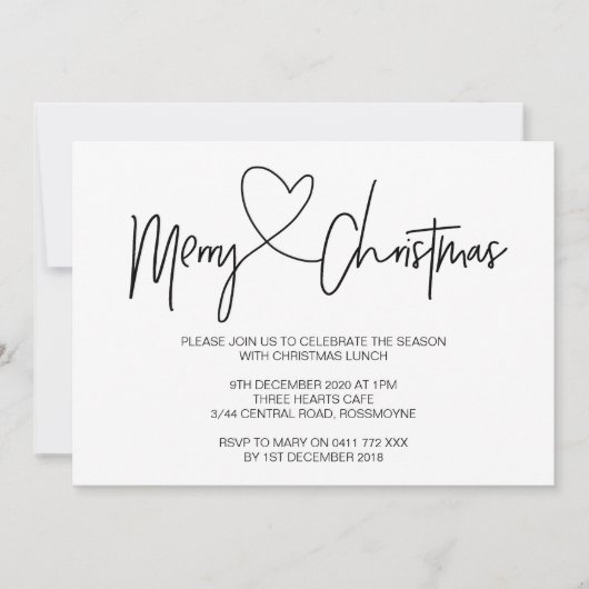 Uitnodiging voor kerstfeest Uitnodiging voor kerst (Voorkant)