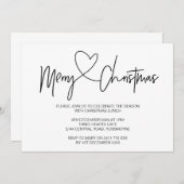 Uitnodiging voor kerstfeest Uitnodiging voor kerst (Voorkant / Achterkant)