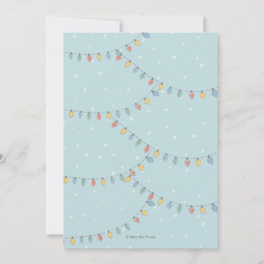 Uitnodiging voor kerstfeest | versieringsboom (Achterkant)