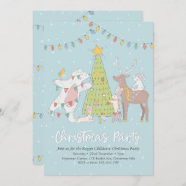 Uitnodiging voor kerstfeest | versieringsboom