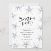 Uitnodiging voor kerstfeest | Zilveren sterren (Voorkant)