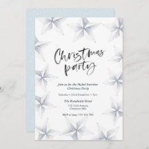 Uitnodiging voor kerstfeest | Zilveren sterren