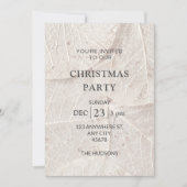 Uitnodiging voor kerstfeest zwart-wit (Voorkant)