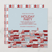 Uitnodiging voor kerstfeestdag (Voorkant / Achterkant)