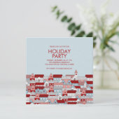 Uitnodiging voor kerstfeestdag (Staand voorkant)
