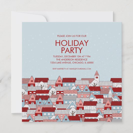 Uitnodiging voor kerstfeestdag (Voorkant)