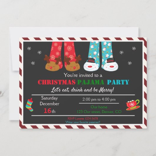 Uitnodiging voor kerstfeestdag (Voorkant)