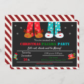 Uitnodiging voor kerstfeestdag (Voorkant / Achterkant)