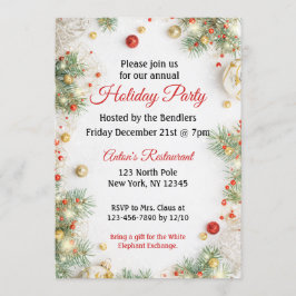 Uitnodiging voor kerstfeestdag