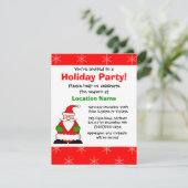 Uitnodiging voor kerstfeestdag (Staand voorkant)