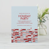 Uitnodiging voor kerstfeestdag (Staand voorkant)