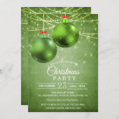 Uitnodiging voor kerstfeestdag Bauble (Voorkant / Achterkant)