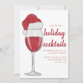 Uitnodiging voor kerstfeestdag Cocktail Party (Voorkant)