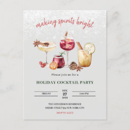 Uitnodiging voor kerstfeestdag Cocktail Party