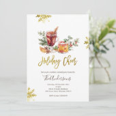 Uitnodiging voor kerstfeestdag Cocktail Party (Staand voorkant)