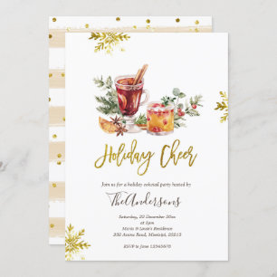 Uitnodiging voor kerstfeestdag Cocktail Party