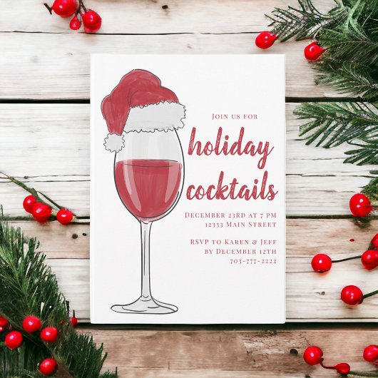 Uitnodiging voor kerstfeestdag Cocktail Party