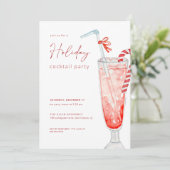 Uitnodiging voor kerstfeestdag Cocktail Party (Staand voorkant)