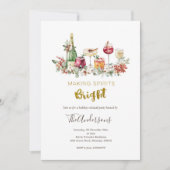 Uitnodiging voor kerstfeestdag Cocktail Party (Voorkant)